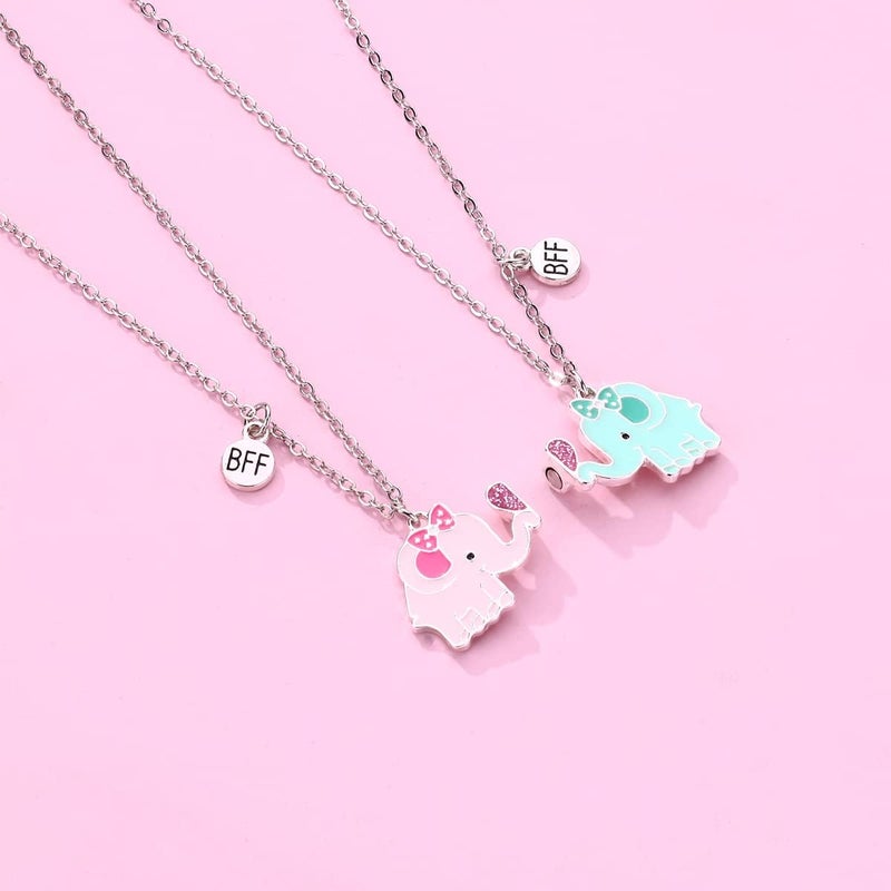DOYYCA Best Friend Necklace Gifts Friendship Necklace Magnetic Matching Heart Unicorn Dolphin BFF Necklace for 2 Girls - Image 3